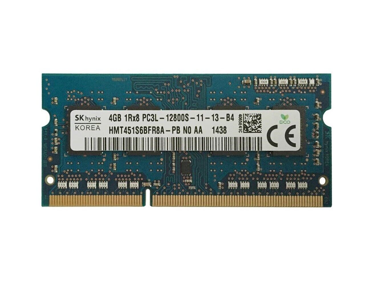 SK Hynix HMT451S6BFR8A-PB 4GB PC3L-12800S DDR3-1600MHz SODIMM Laptop Memory