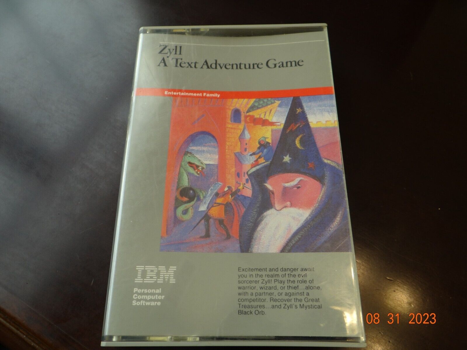 1984 Zyll IBM A Text Adventure Game, complete w/ case, manual, floppy, 1st ed.