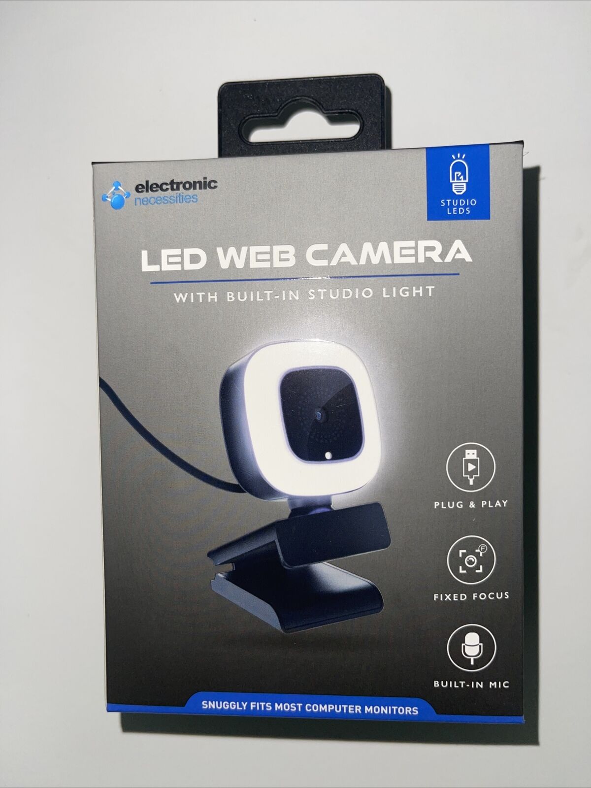 Web Cam with LED w/Mic w/Built-In Studio Light Electronics Camera