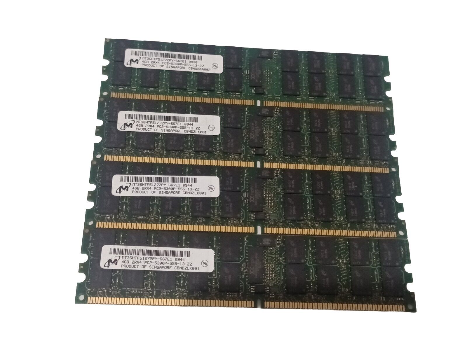 16GB (4x 4GB) 2Rx4 PC2-5300P Micron MT36HTF51272PY-667E1 Server RAM AB566BX