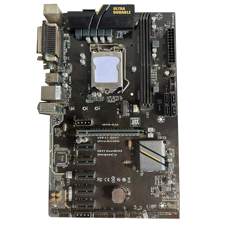 Motherboard For GA-H110-D3A (rev. 1.0) LGA 1151 6Gb/s USB 3.1 Mining