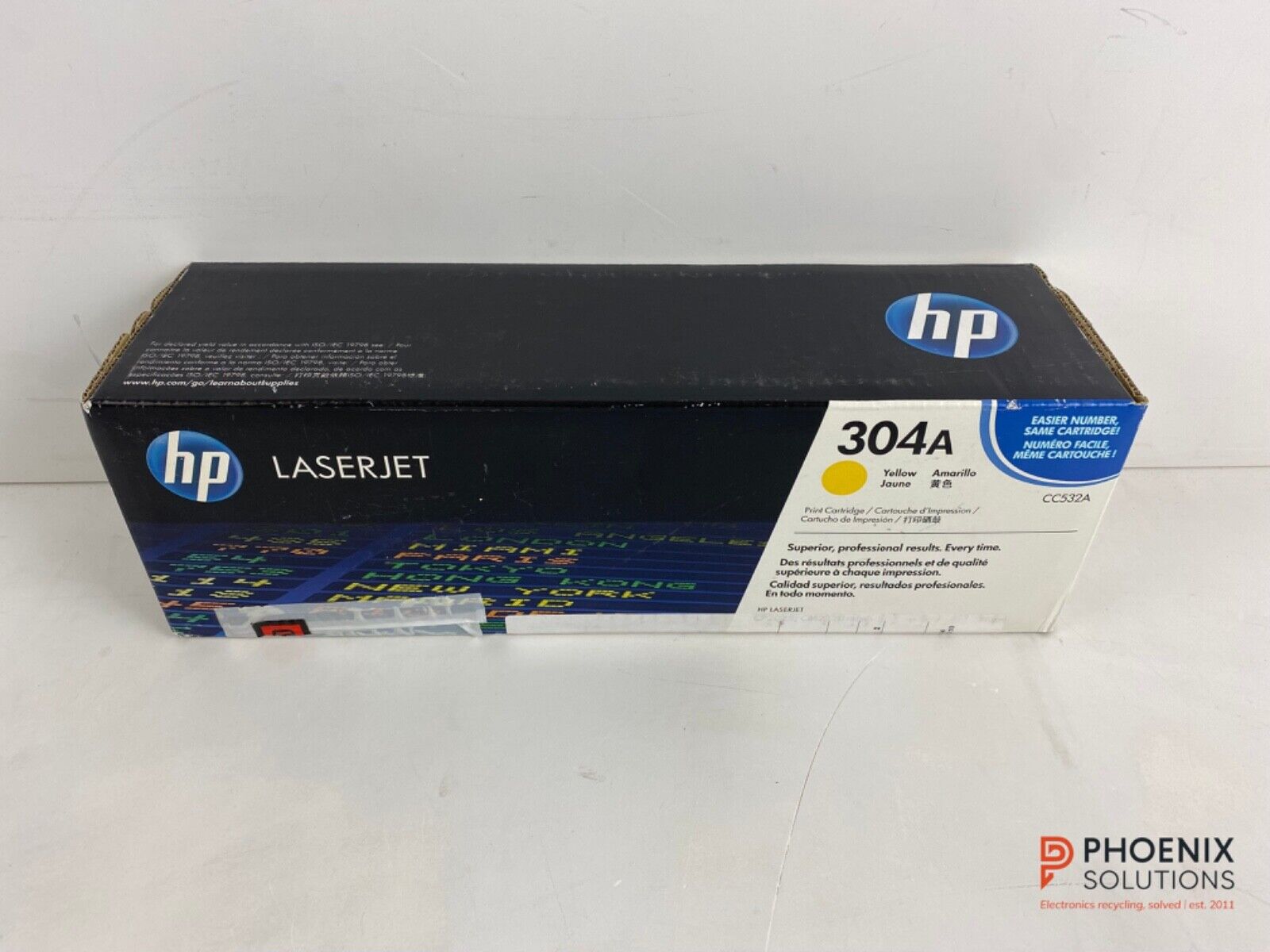 Genuine HP Laserjet 304A Yellow Laser Toner Print Cartridge CC532A NEW SEALED