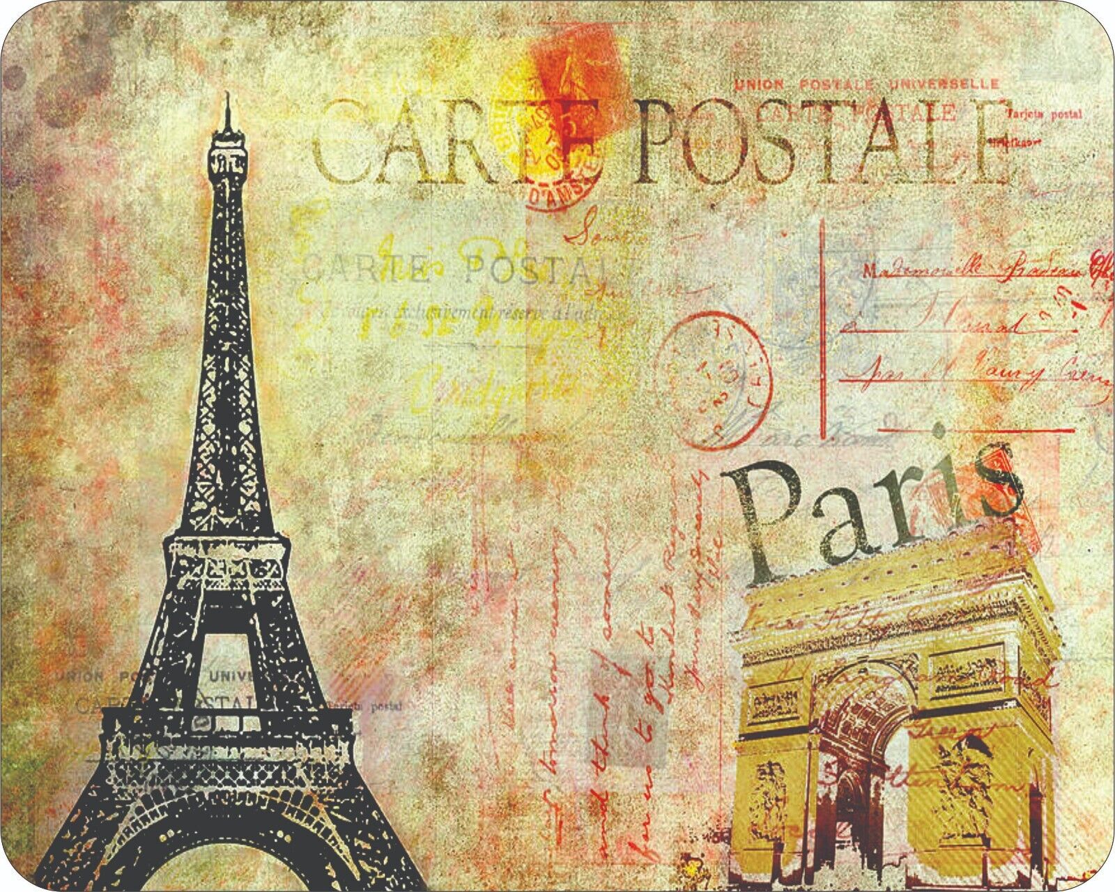 Vintage Paris Postcard Mouse Pad 7 3/4  x 9\