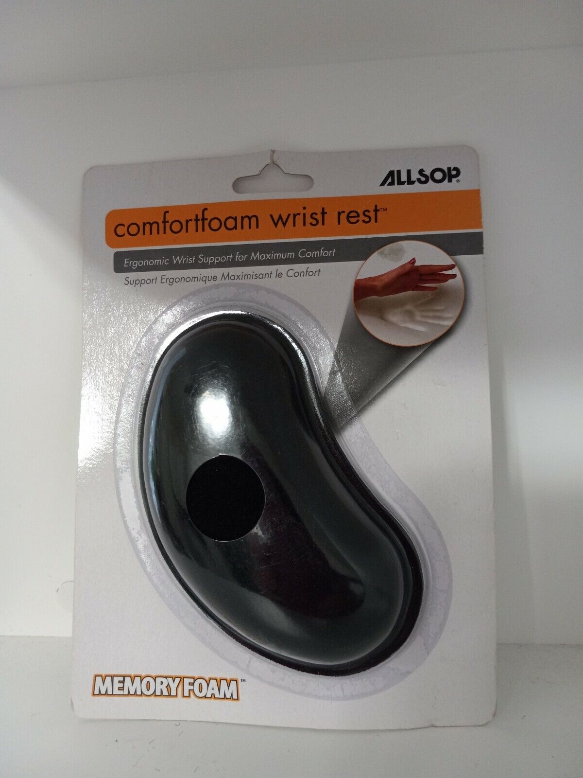 AllSOP Comfort Foam Wrist Rest With Memory Foam Black