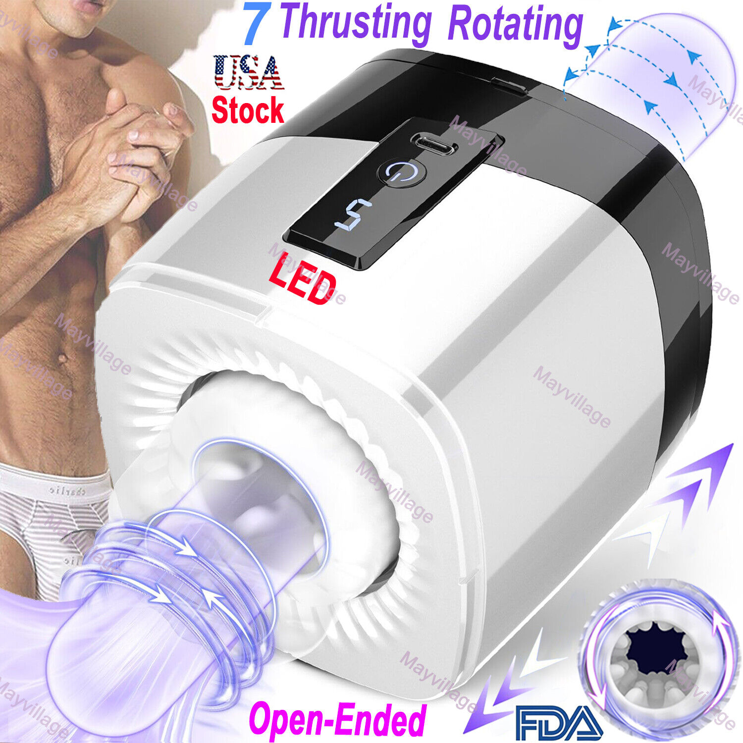 Male Masturbaters Automatic HandsFree Telescopic Cup Sucking Stroker Men Sex Toy
