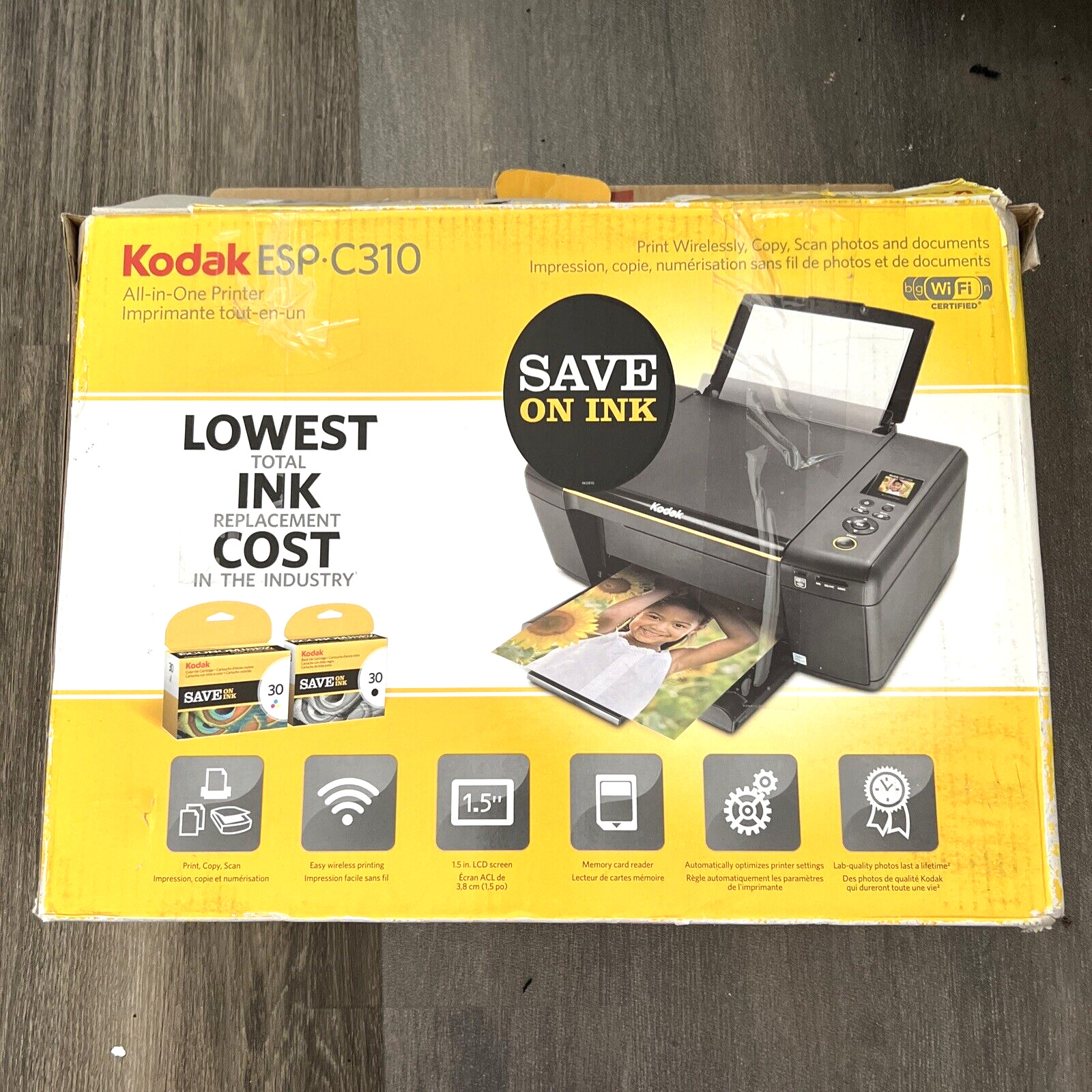 Kodak ESP C310 All-In-One Inkjet Printer Copy, Scan Tested Working with Manual