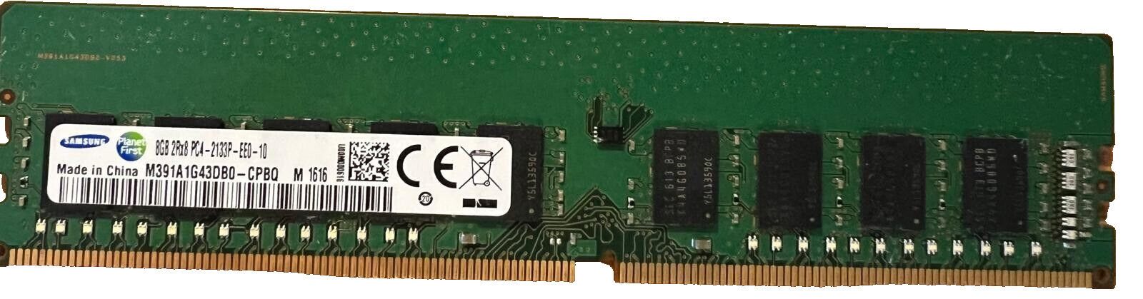 SAMSUNG 8GB 2Rx8 PC4-2133P DDR4 ECC Unbuffered UDIMM Memory M391A1G43DB0-CPB