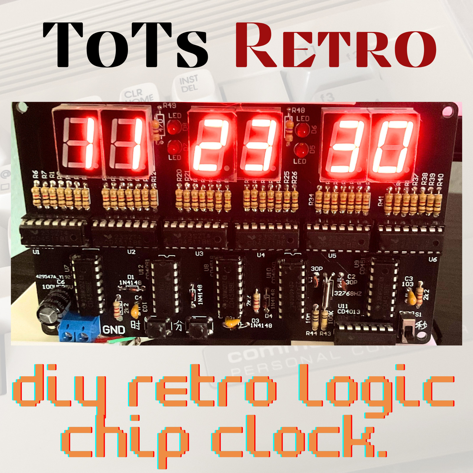 DIY Retro IC Clock | Teach yourself to Solder | Vintage 80’s Style RED LED