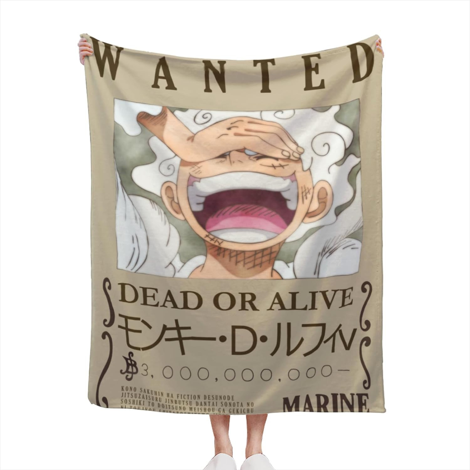 Anime One Piece Monkey D. Luffy Throw Blanket Soft Facecloth Blanket Bed 40x50\
