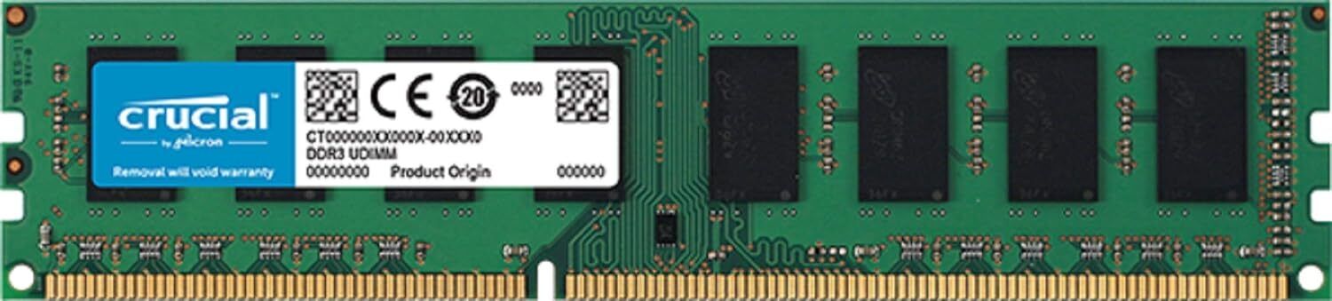 CRUCIAL DDR3 8GB 1X8GB 1600 MHz PC3-12800 Desktop Memory RAM 240pin DIMM 1.5V