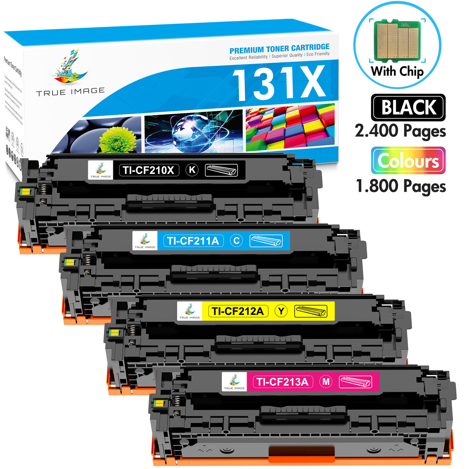 CF210A 131A Color Toner Lot For HP LaserJet Pro 200 M251nw MFP M276nw Printer