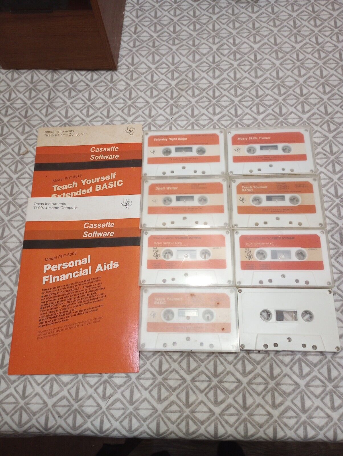 TI-99/4a Cassette/Manual Assortment Untested 