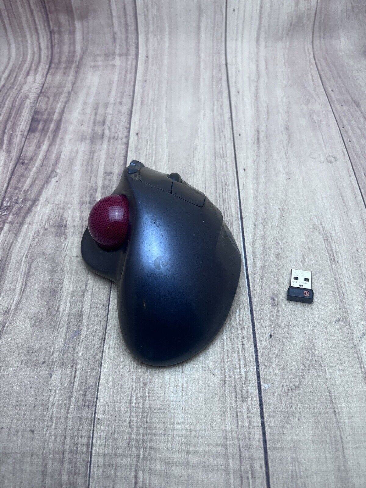Logitech M570 Wireless Trackball Mouse PC & Mac (Gray/Blue)