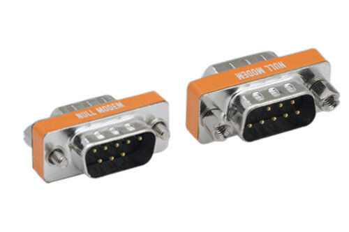 Mini NULL Modem DB9 9 Pin Male Female M/M M/F F/F Serial Adapter Gender Changer