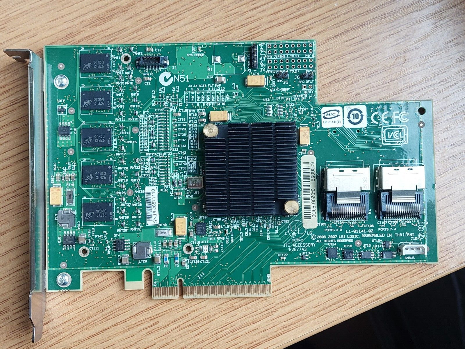IBM FRU 43W4297 ServeRAID-MR10i SAS/SATA RAID Controller Module Card PCI-E x8
