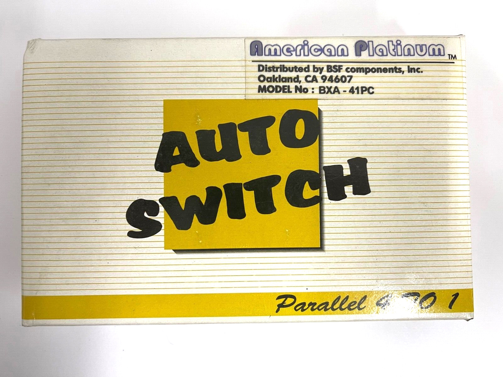 BRAND NEW VINTAGE RETAIL AMERMICAN PLATINUM PARALLEL 4 TO 1 AUTO SWITCH RM1-YRK4