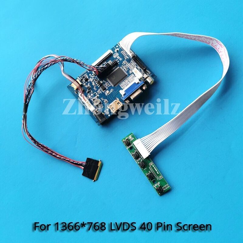 For N140BGE-L21/L22/L23 1366x768 LVDS 40 Pin Screen VGA AV HDMI LED Driver Board
