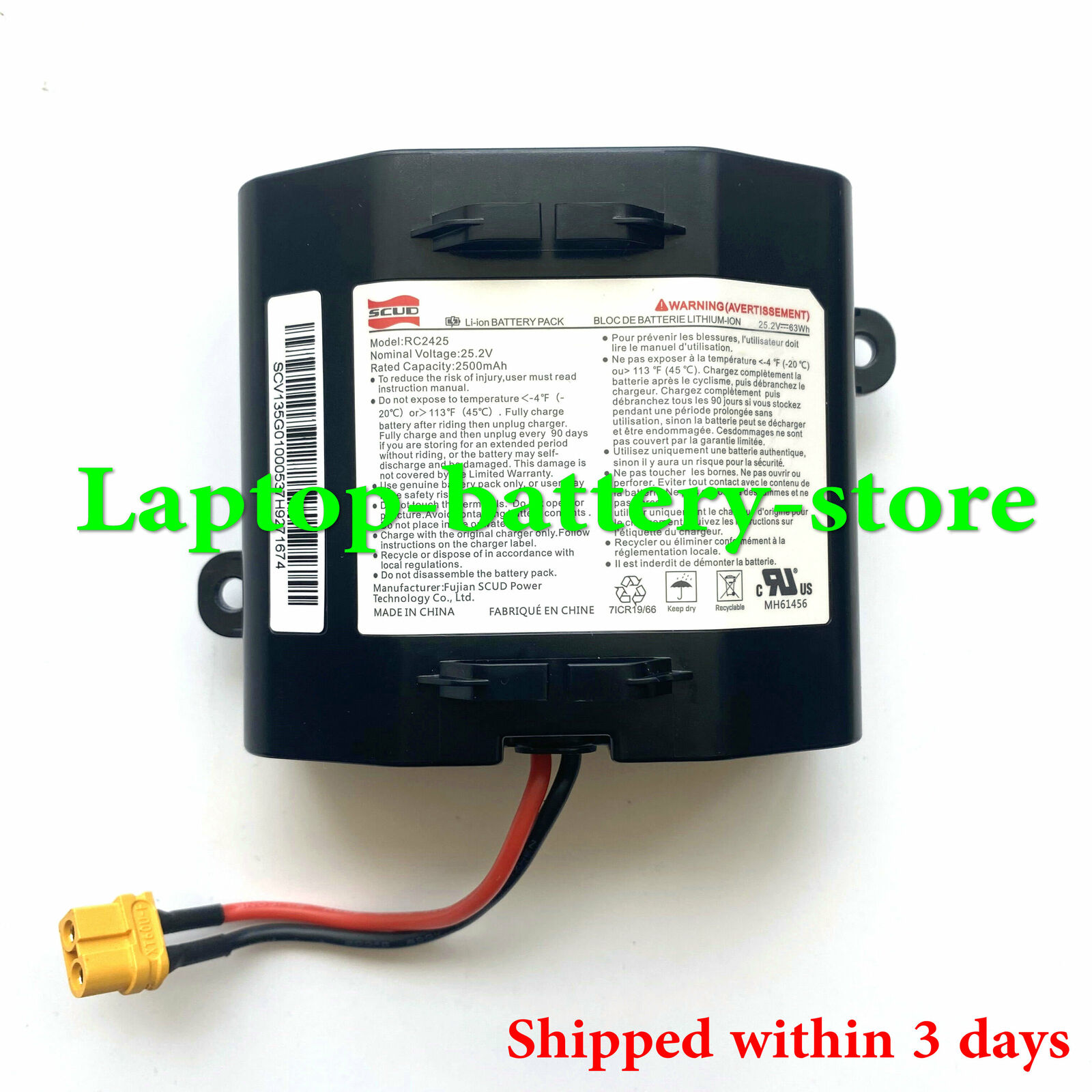 Genuine Battery RC2425 For SCUD GLW  For Electric Board Scooter Skates 7ICR19