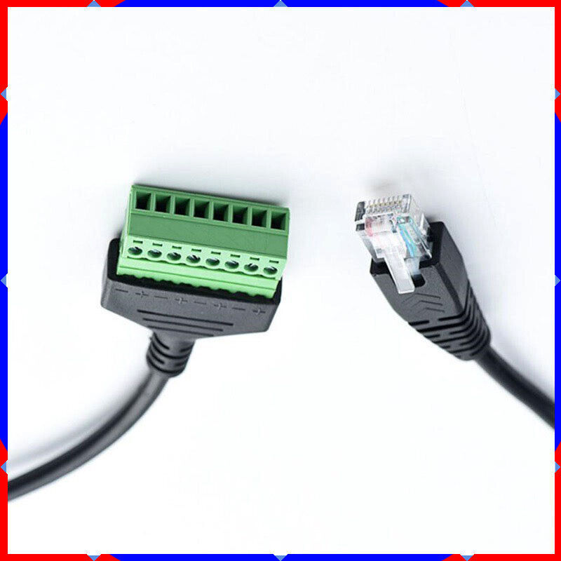 Adapter terminal cable RJ45 no-solder 8-core extension cable with screw holes
