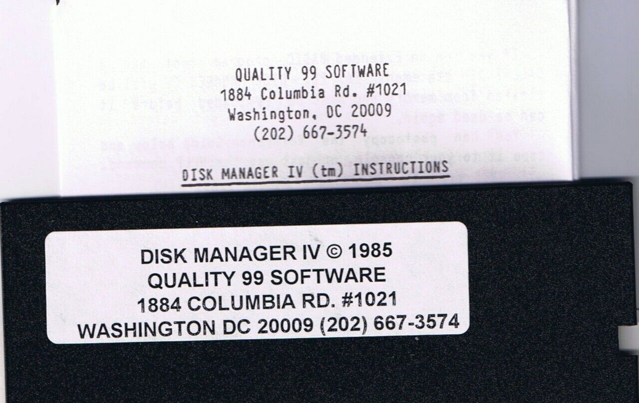 RARE AND TESTED TI-99/4A DISK MANAGER IV & INSTRUCTIONS