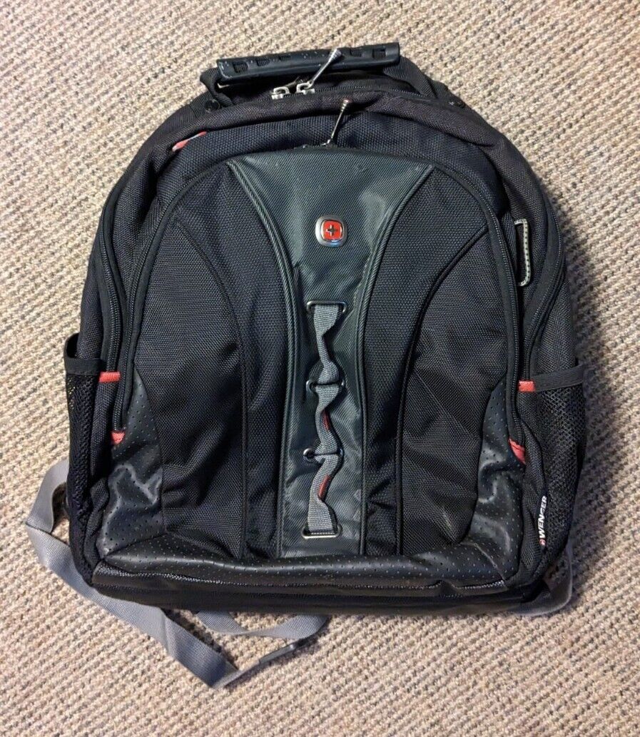 Swiss Gear Wenger Backpack with Laptop Section Black Gently Used
