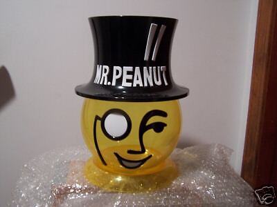 PLANTERS Mister MR PEANUT Head Cookie Jar Bowl Dish NEW Plastic Vintage Rare
