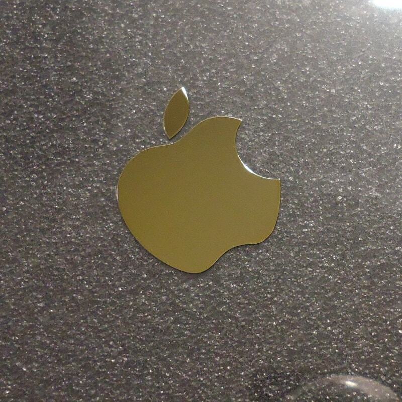 Apple Gold Label / Aufkleber / Sticker / Badge / Logo 24 x 30mm [007h]