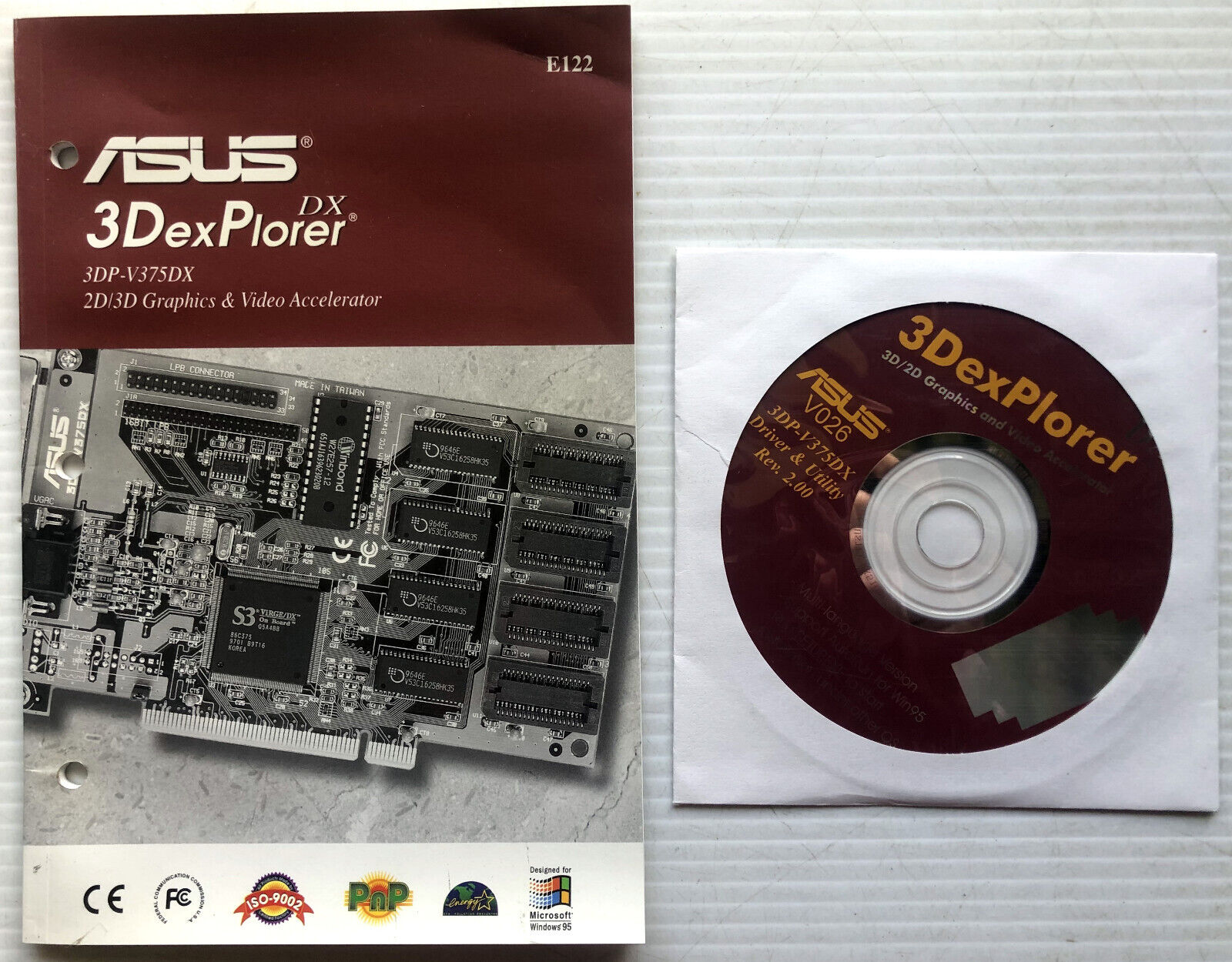 ASUS 3DexPlorer DX 3Dp-V375DX 2D/3D Graphics Video Card Manual & Drivers CD-ROM