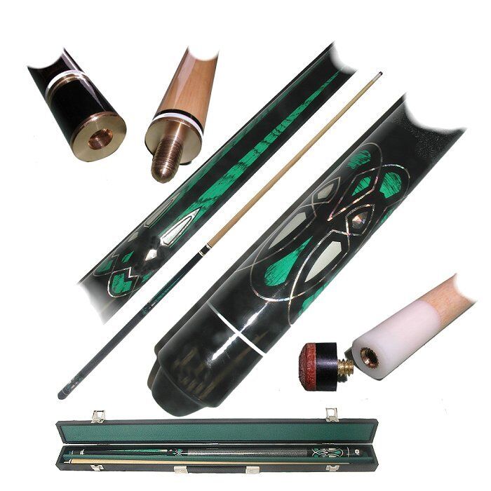 Emerald Green Laser Designer Billiard Pool Cue Stick 19 - 20 oz