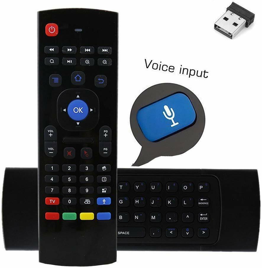 MX3 Wireless Air Mouse Keyboard 6-Axis TV Box Remote  - Backlit, Voice control