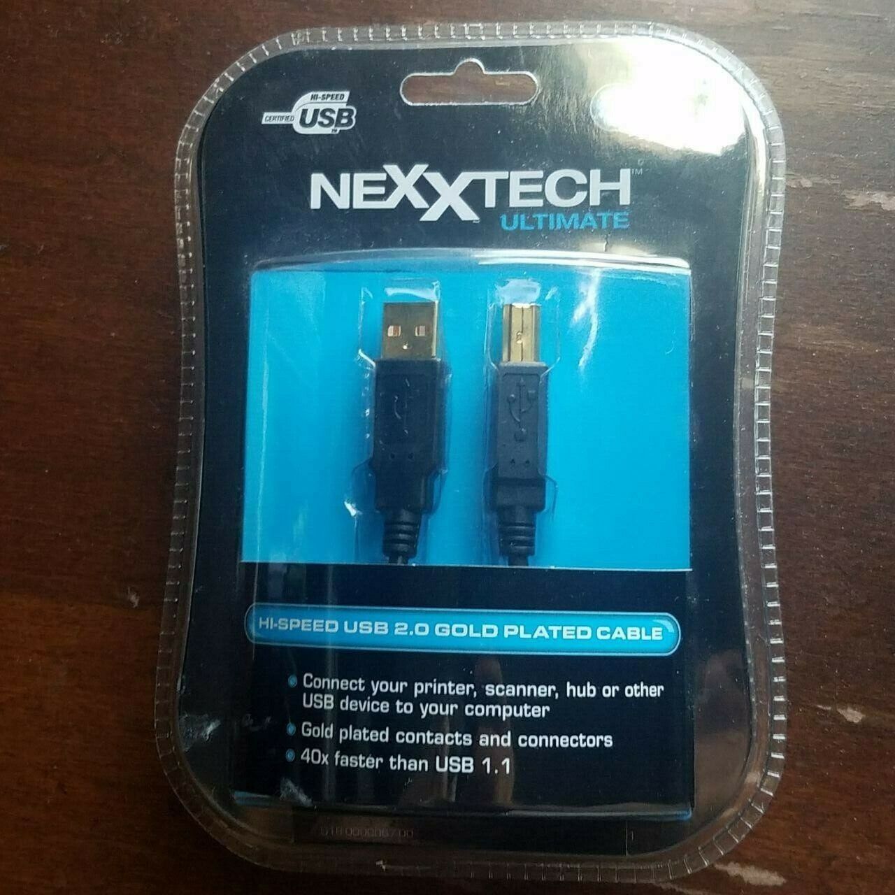 NexxTech Ultimate Hi-Speed Certified USB 2.0 Gold Cable - (6 Feet / 1.8m)