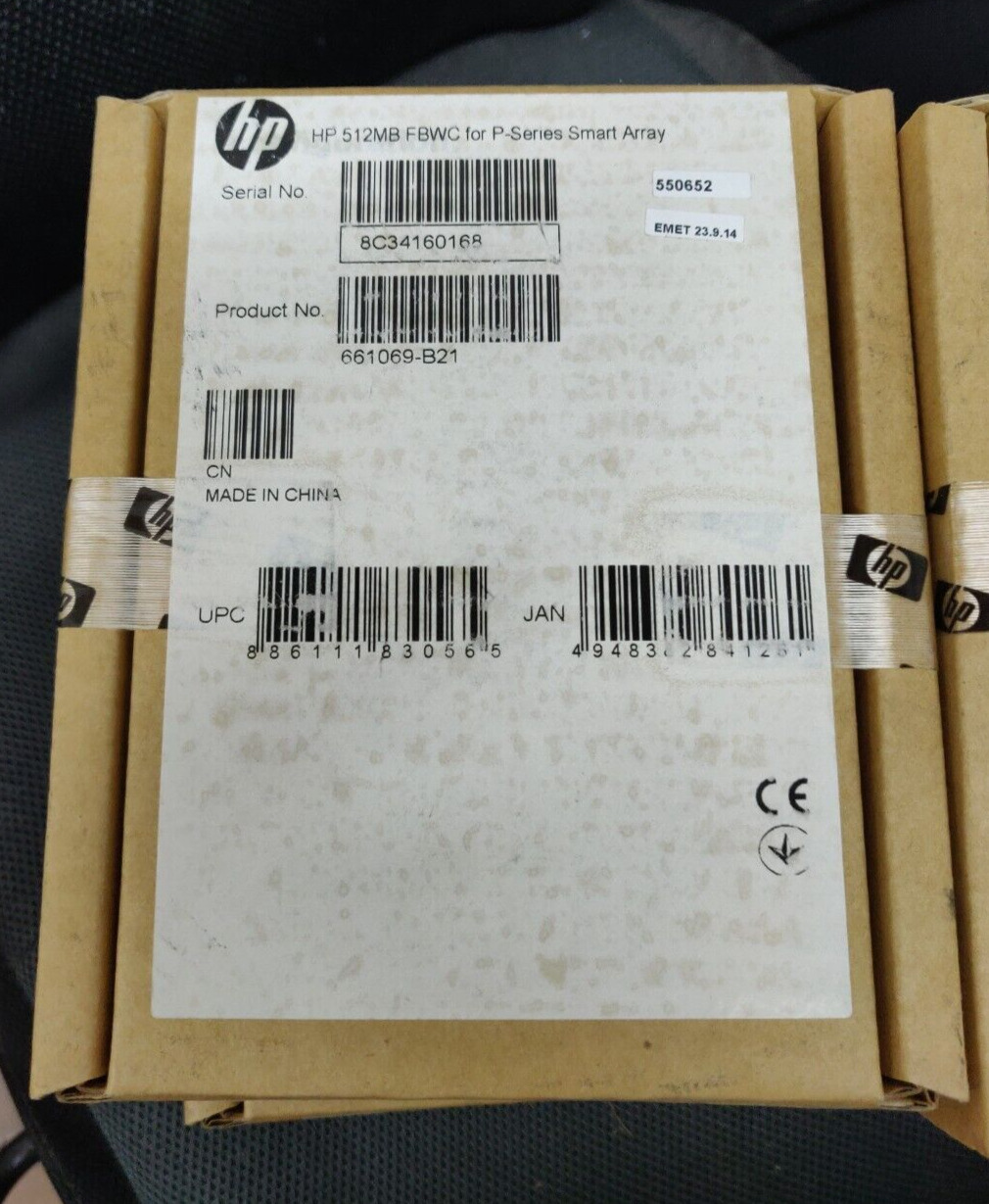 HP 661069-B21 G8 Series 512MB FBWC for P-series Smart Array - NEW in Box