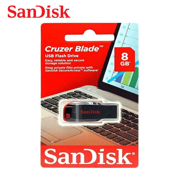SanDisk 8GB 16GB 32GB 64GB Cruzer Blade USB 2.0 Flash Pen thumb Drive SDCZ50