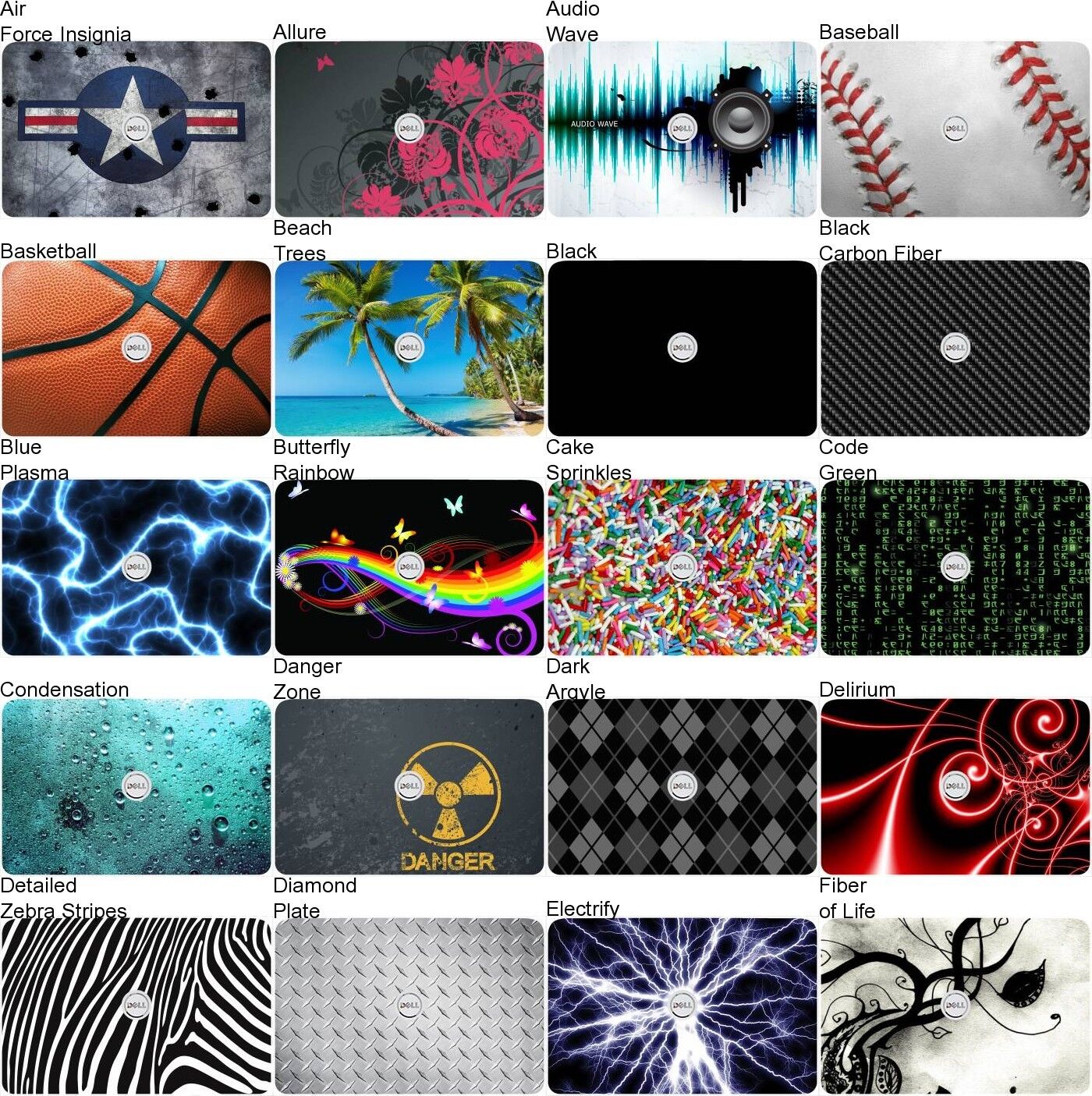 Choose Any 1 Vinyl Decal/Skin for Dell XPS L701X-L702X 3D Laptop Lid - 