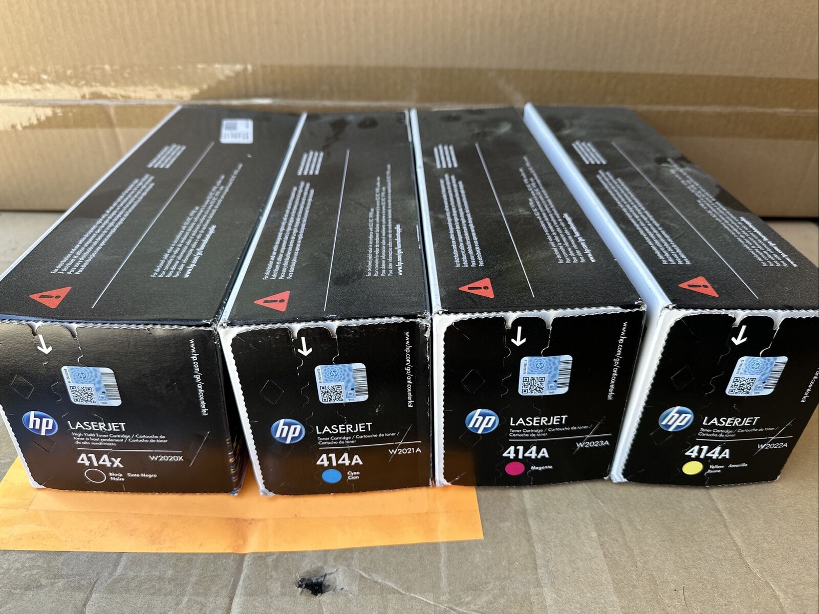 SET of 4 HP 414X W2020X W2021X W2022X W2023X KCMY Toner Cartridges Sealed Boxes