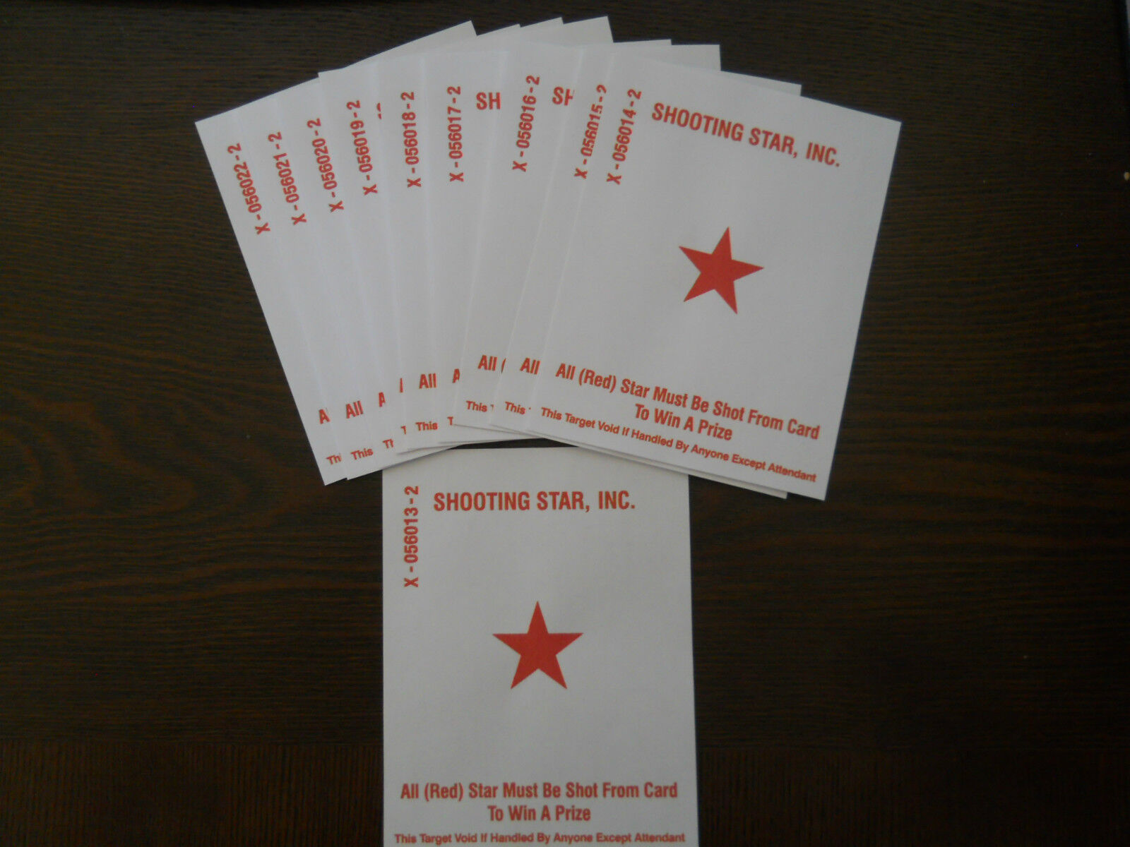 Shooting Star Inc. targets, Red Star, Pack of 10, classic, carnival, game