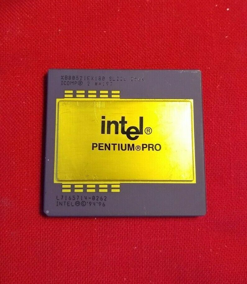 Intel Pentium Pro 180 MHZ KB80521EX180 256K SL22U CPU Pent Pro ✅ Rare Vintage