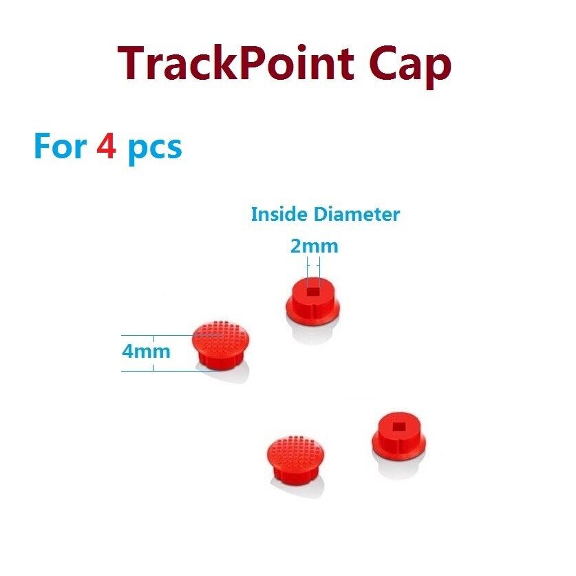 4pcs Red Dome 2mm TrackPoint Caps Mouse Pointer for Lenovo Thinkpad Laptops