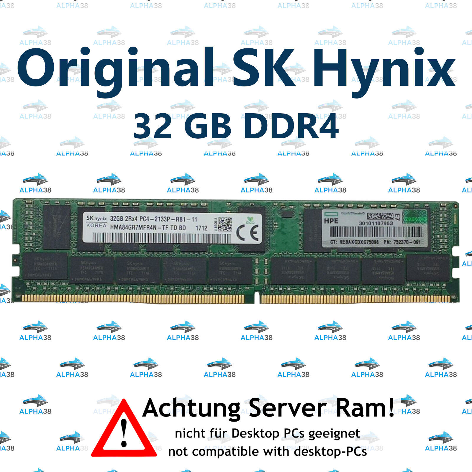 32 GB Rdimm ECC Reg DDR4-2133 Dell PowerEdge C4130 C6320 Server RAM