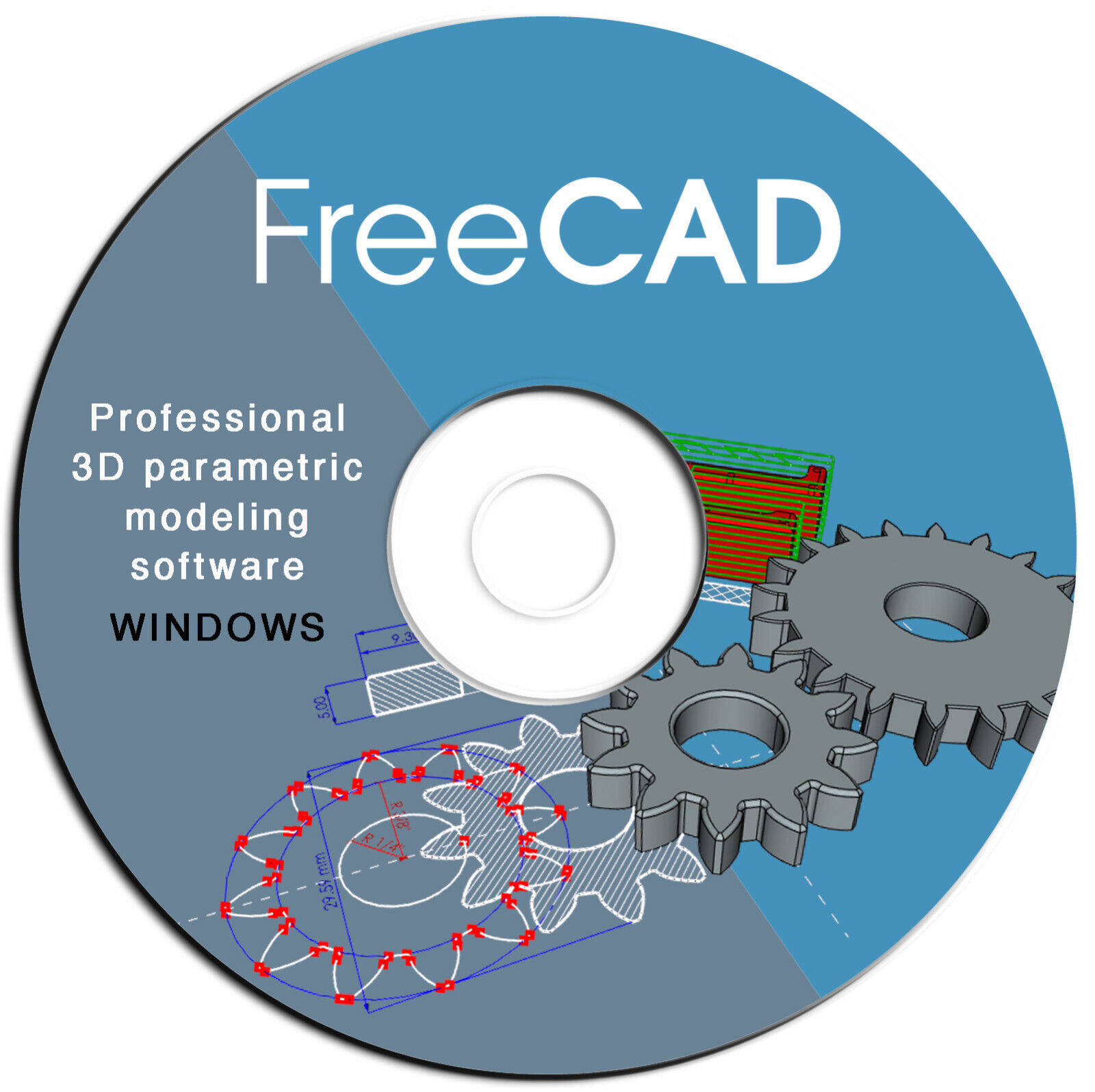 FreeCAD Professional 2D 3D Parametric Graphic Modeling Software-DWG-for Windows