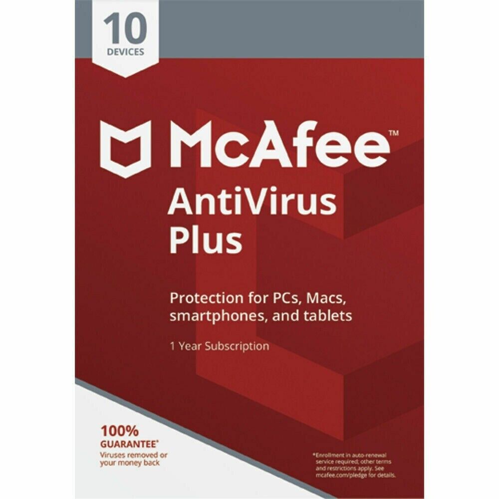 McAfee Antivirus PLUS 2024 - 1 Year 10 PC (Global Key) - No CD