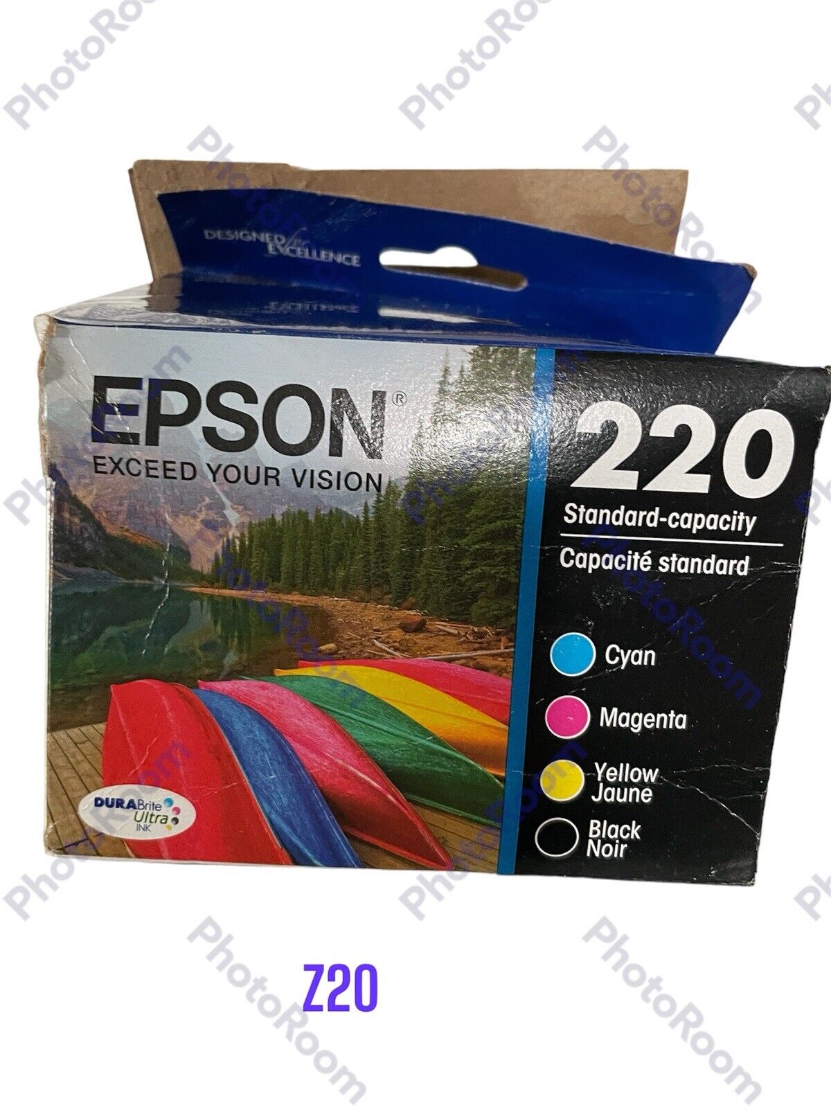 Epson DURABrite Ultra 220 Ink Cartridges - Black/Cyan/Magenta/Yellow, 4 Pack