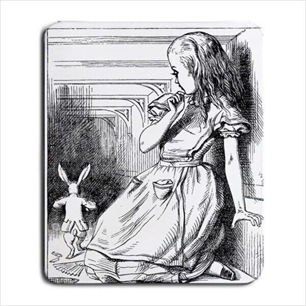 Alice In Wonderland White Rabbit Is Late Art Mouse Pad Mat Mousepad New