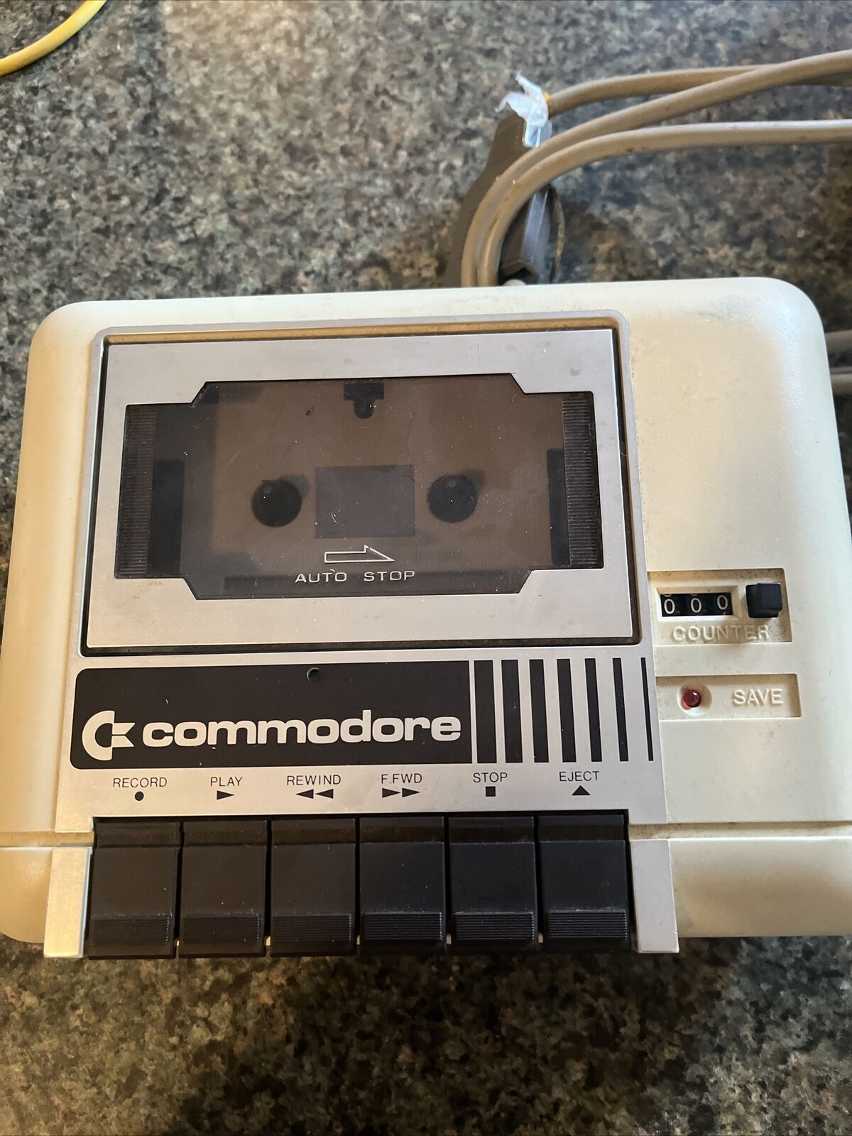 Vintage Commodore 1830188 Datasette Unit Cassette Tape Computer Player Untested