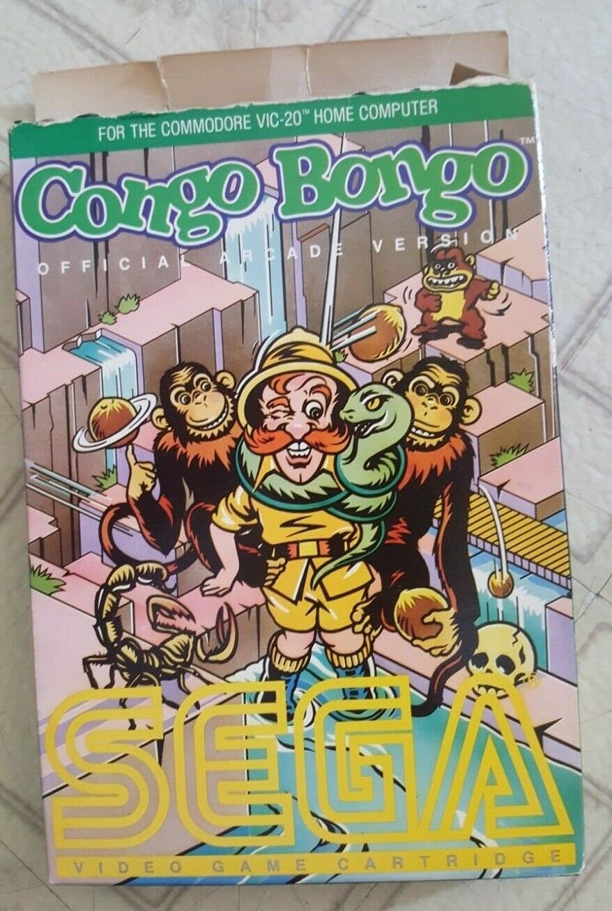 Vintage Commodore Vic 20 CONGO BONGO game w/box and instructions