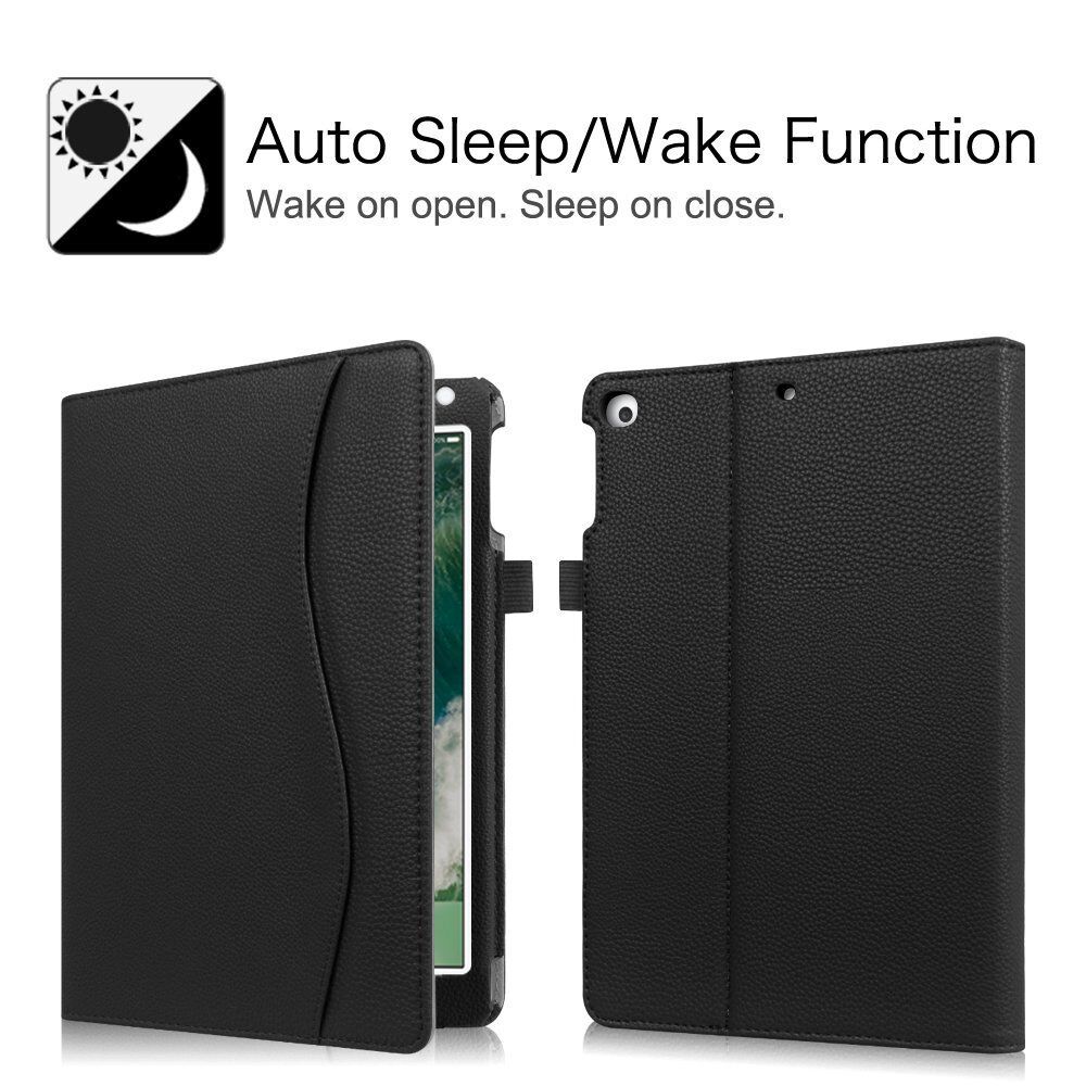 For Apple iPad Multi-Angles Folio Case Cover Stand with Pocket Auto Wake/Sleep