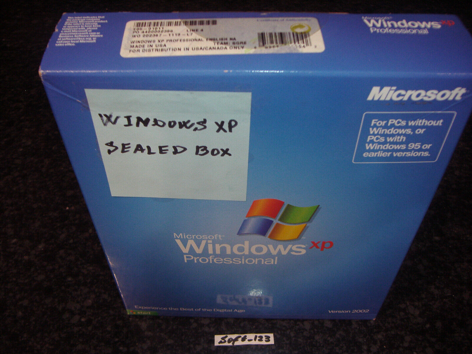 Microsoft Windows XP Professional Full English Retail MS WIN PRO=NEW SEALED BOX=