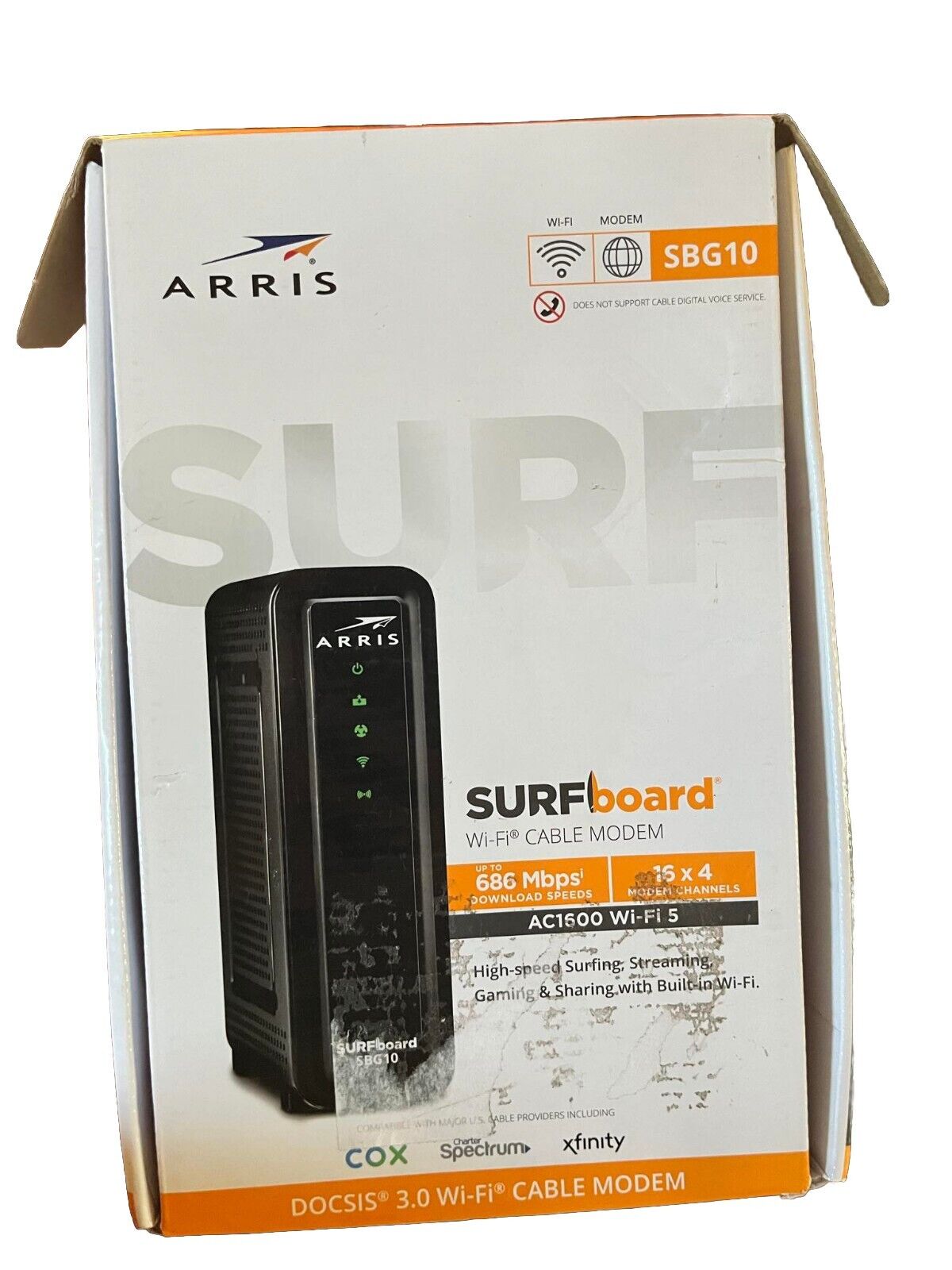 ARRIS SBG10 SURFboard  AC1600 Dual-Band Cable Modem  Router  ( Still Wrapped)
