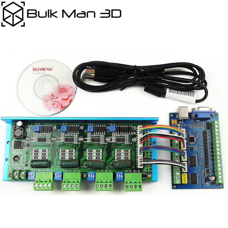 5 Axis USB CNC MACH3 Stepper Motion Control Card +TB6600 4 Axis Driver Board Kit