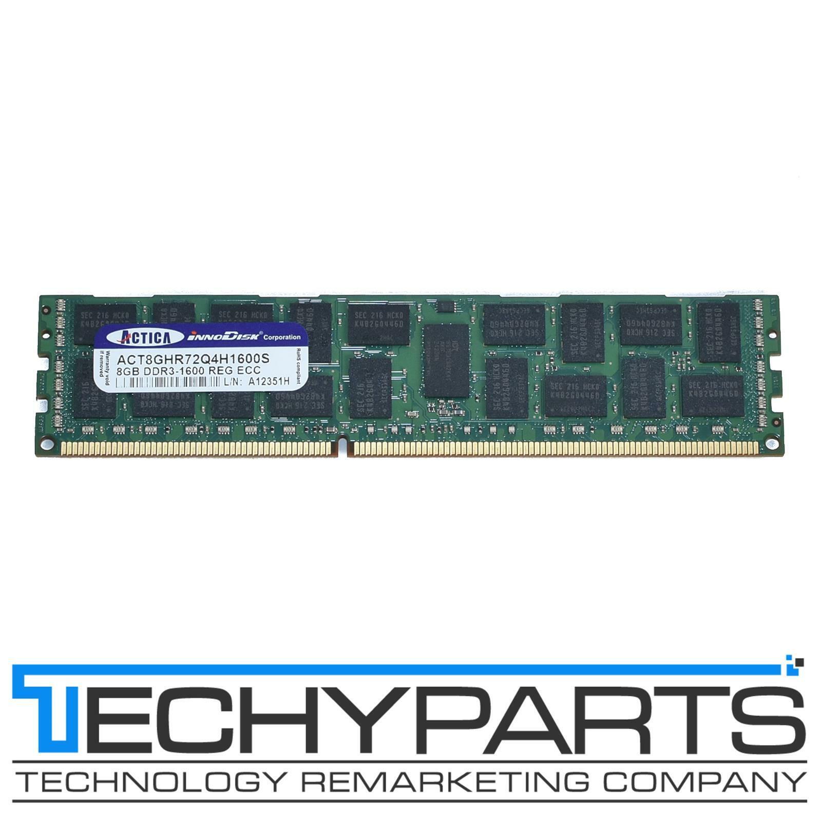Actica 8GB 2RX4 PC3-12800R DDR3-1600MHZ REG ECC Server Memory ACT8GHR72Q4H1600S